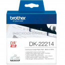 BROTHER DK22214 белая неразрезанная бумажная лента для наклеек (12 мм x 30,48 метров)