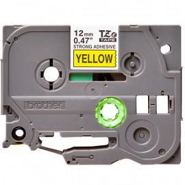 BROTHER TZe-S631 картридж с cверхклейкой ламинированной лентой шириной 12 мм (чёрный шрифт на жёлтом фоне)