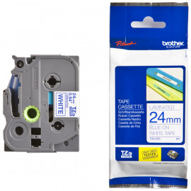 BROTHER TZe-253 картридж с ламинированной лентой шириной 24 мм (синий шрифт на белом фоне)