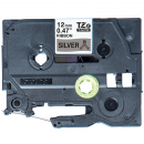 BROTHER TZe-R931 с тканевой лентой шириной 12 мм (черный шрифт на серебряном фоне, 4м)