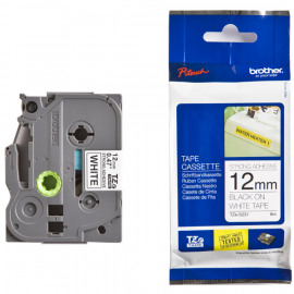 BROTHER TZe-S231 картридж с cверхклейкой ламинированной лентой шириной 12 мм (чёрный шрифт на белом фоне)