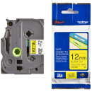 BROTHER TZe-FX631 картридж с эластичной ламинированной лентой для цилиндрических поверхностей шириной 12 мм (чёрный шрифт на жёлтом фоне)