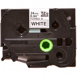 BROTHER TZe-FX251 картридж с эластичной ламинированной лентой для цилиндрических поверхностей шириной 24 мм (чёрный шрифт на белом фоне)