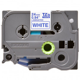 BROTHER TZe-253 картридж с ламинированной лентой шириной 24 мм (синий шрифт на белом фоне)