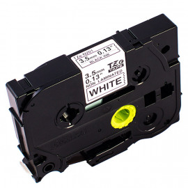 BROTHER TZe-N201 картридж с неламинированной лентой шириной 3,5 мм (чёрный шрифт на белом фоне)