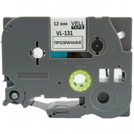 BROTHER TZe-131S картридж с ламинированной лентой шириной 12 мм (черный шрифт на прозрачном фоне)