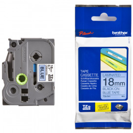BROTHER TZe-541 картридж с ламинированной лентой шириной 18 мм (чёрный шрифт на голубом фоне)