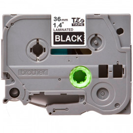 BROTHER TZe-365 картридж с ламинированной лентой шириной 36 мм (белый шрифт на чёрном фоне)