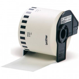 BROTHER DK22205 белая неразрезанная бумажная лента для наклеек (62 мм x 30,48 метров)