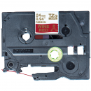 BROTHER TZe-RW54 с тканевой лентой шириной 24 мм (печать золотом на фоне цвета красного вина, 4м)