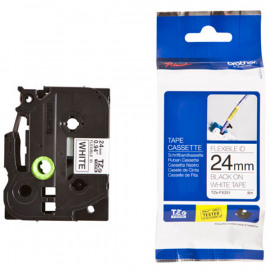 BROTHER TZe-FX251 картридж с эластичной ламинированной лентой для цилиндрических поверхностей шириной 24 мм (чёрный шрифт на белом фоне)