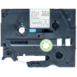 BROTHER TZe-R234 с тканевой лентой шириной 12 мм (золотистый шрифт на белом фоне, 4м)